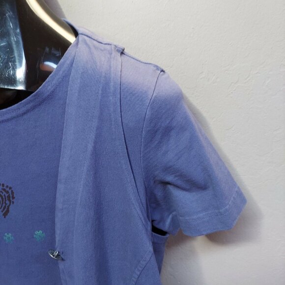 Blue Cactus Womens Small Petite Cotton Midi Dress & Button Vest Set Blue - Picture 6 of 10